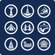 World Famous Places vector icons (set 99, part 2)