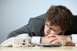 sleeping businessman