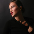 woman expressing anger or strong emotional reaction