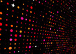 disco lights dots pattern on black background