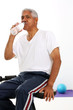 Senior Minority Man Working Out Set On A White Background Senior Minority Man Working Out Set On A White Background