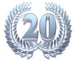 20 laurel wreath silver