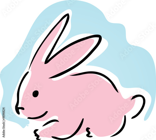 cute rabbit clipart. Cute retro cartoon