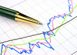 Foto: Colourful business chart and pen Colourful business chart and pen