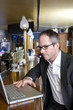 A businessman with his laptop
