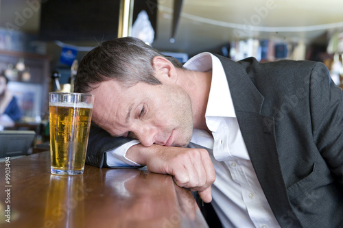 Photo: A sad man with a beer A sad man with a beer