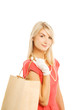 Beautiful young woman with a bags