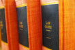 closeup of law books on shelf