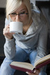 Beautiful woman reading book Beautiful woman reading book