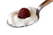 Raspberry over whipped cream
