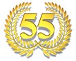 55 laurel wreath gold
