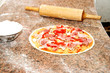 making pizza