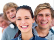 Closeup portrait of young teenagers
