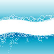 Water foam with copy space, vector layered.