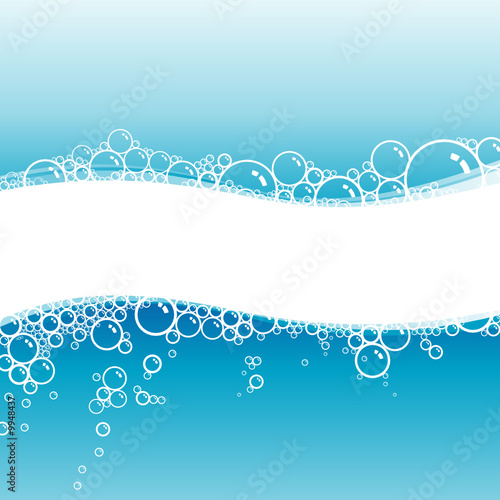 Vector: Water foam with copy space, vector layered. Water foam with copy space, vector layered.