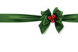 Green bow isolated on white background Green bow isolated on white background