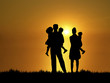 Illustration: family at sunset 2 family at sunset 2