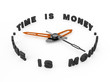 Clock-face with text. Isolated.