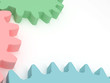 Technical solution, 3d gears on white