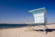 Lifeguard cabin in Long Beach, California. Copy space. Lifeguard cabin in Long Beach, California. Copy space.