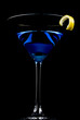 Blue Martini Cocktail with a Lemon Twist Blue Martini Cocktail with a Lemon Twist