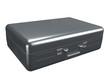 Steel case on a white background