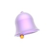 Celebratory lilac handbell with a gold ball