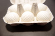 Golf balls inside egg carton