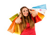 Beautiful shopping girl with bags