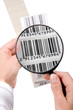 barcode labels ribbon, isolated on white