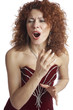 The opera singer on a white background The opera singer on a white background