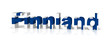 finnland 3d text symbol reflektion finnland 3d text symbol reflektion