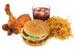 Foto: fast food collection on on white background fast food collection on on white background