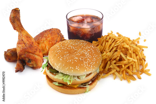 Fast Food Definition on Fast Food Collection On On White Background    Kmit  9982470   Voir