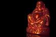 buddha on black background.