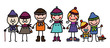 famille en hiver