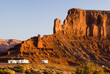 Recreational vehicles camping in Monument Valley