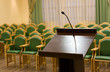 Modern auditorium hall for presentation with tribune
