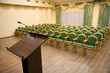 Modern auditorium hall for presentation with tribune