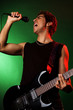 handsome young singer on the concert