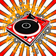 red turntable