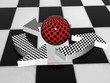 3d recycle with chess texture symbol around the sphere 3d recycle with chess texture symbol around the sphere
