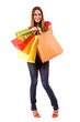 Beautiful shopping girl with bags