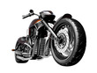 Motorcycle on a white background