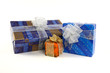 Christmas presents and gifts on white background