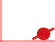 Red tape with a bow packing of a celebratory gift