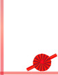 Red tape with a bow packing of a celebratory gift