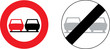 panneaux interdiction et fin interdiction