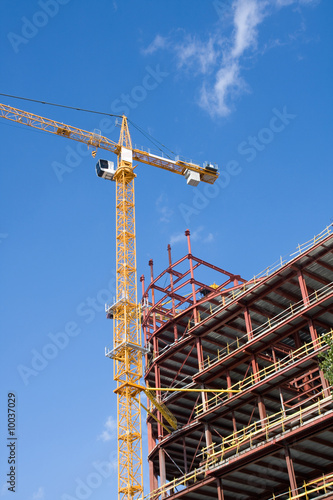 Photo: Cranes and building construction Cranes and building construction