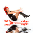 sexy devil woman isolated on the white background sexy devil woman isolated on the white background